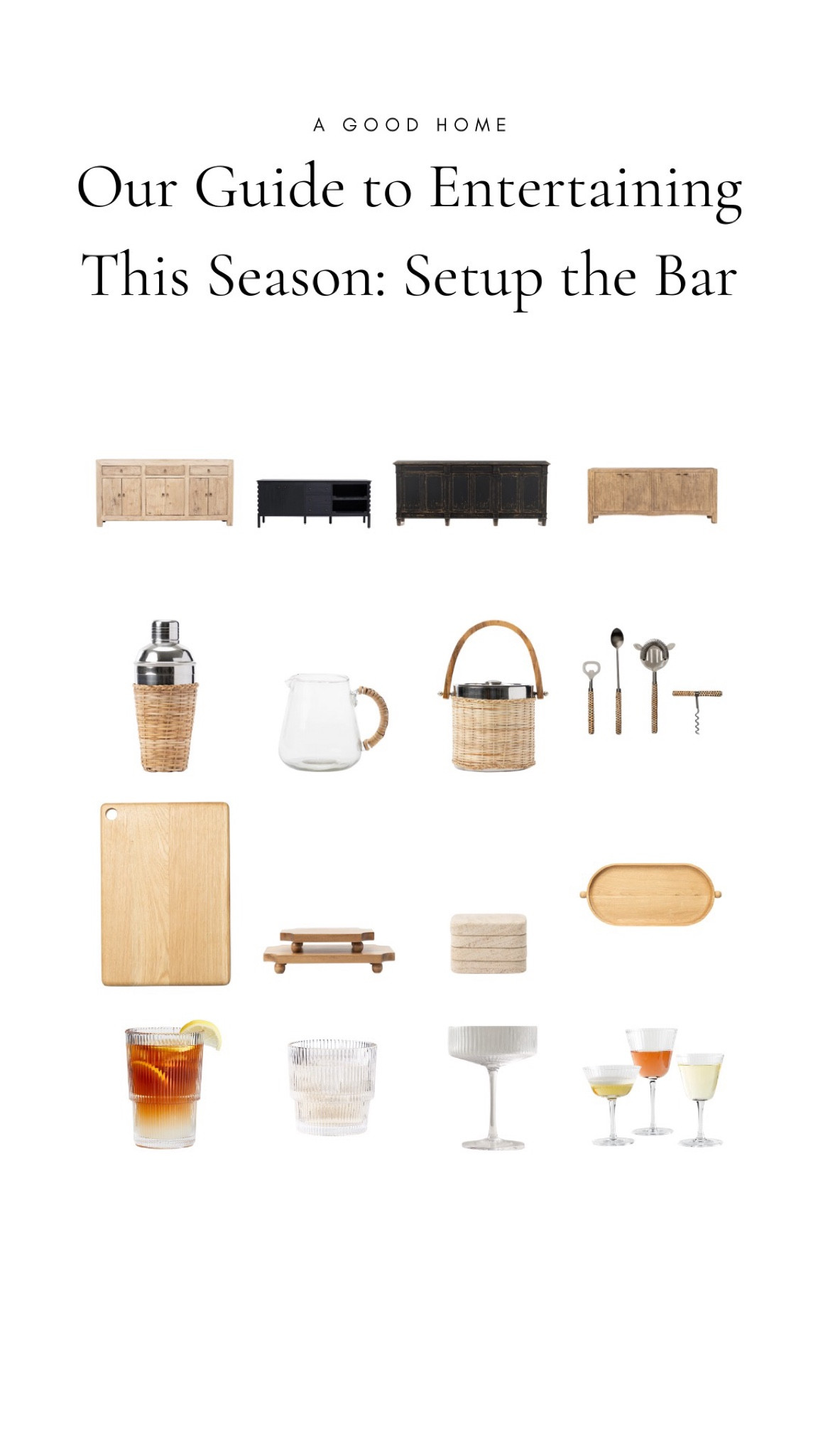 Our Guide to Entertaining This Season: Setup the Bar 🤎 