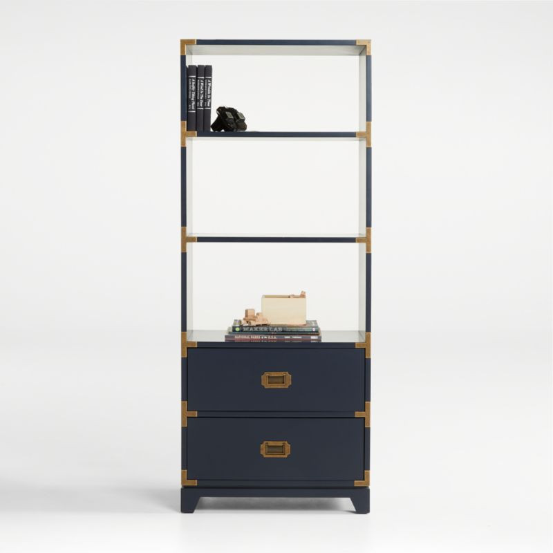 Navy Campaign Bookcase + Reviews | Crate & Kids | Crate & Barrel