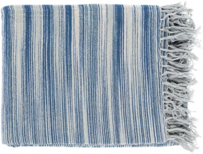 Surya Tanga Throw Blanket in Navy/Bright Blue | Bed Bath & Beyond