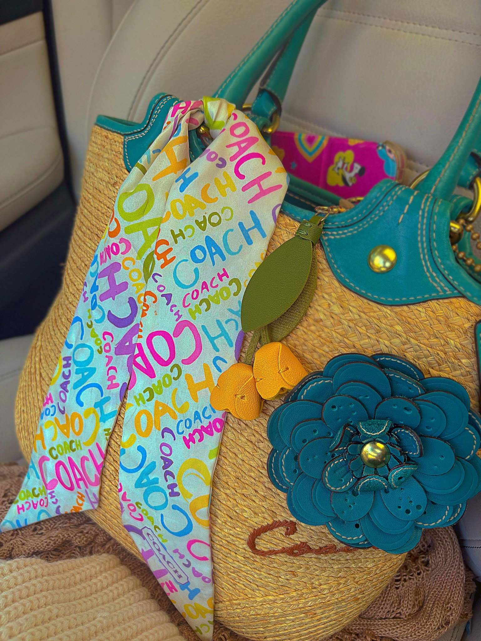 Collecting second-hand designer bags is a hobby I wish to turn into a business one day..this one was thrifted from the Goodwill online a few months back (coach scarf included) so I took this picture while she was in the passenger seat and 😍😍😍😍 love love love this bag. This Coach bag was released in 2011. 

#LTKStyleTip #LTKWorkwear #LTKItBag