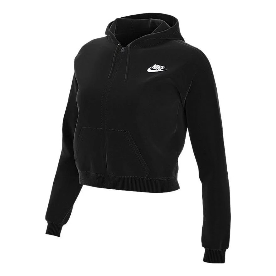 (WMNS) Nike Sportswear Logo Hoodie 'Black' | KICKS CREW