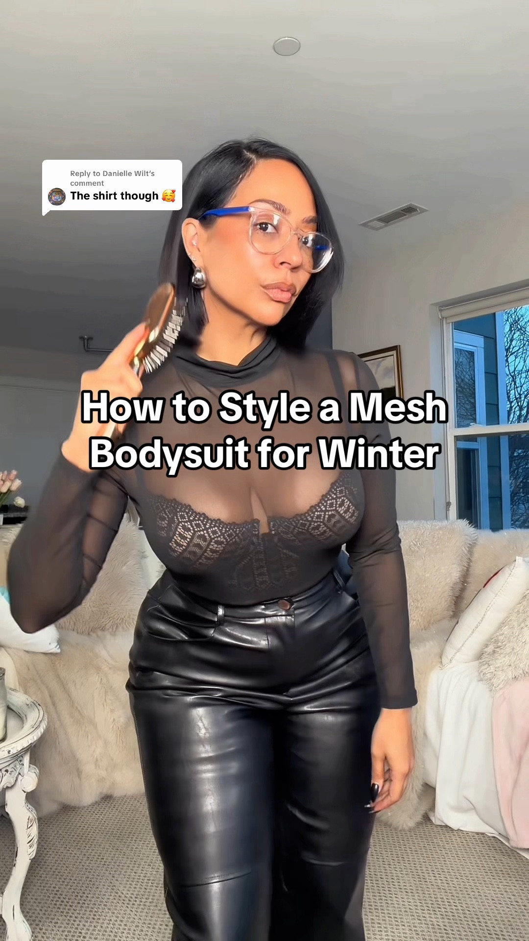 How to style a mesh bodysuit for a cute winter outfit ❄️ This bodysuit x leather pants combo with the faux fur on top?! Teaaaaa 😍🫶🏽✨

Sizing on the coat! I usually wear a M / 8 but the coat comes in S/M and L/XL. I would rather it be slightly oversized than too snug to I got the 
L/XL and fits great!

#LTKMidsize #LTKootd #LTKOver40