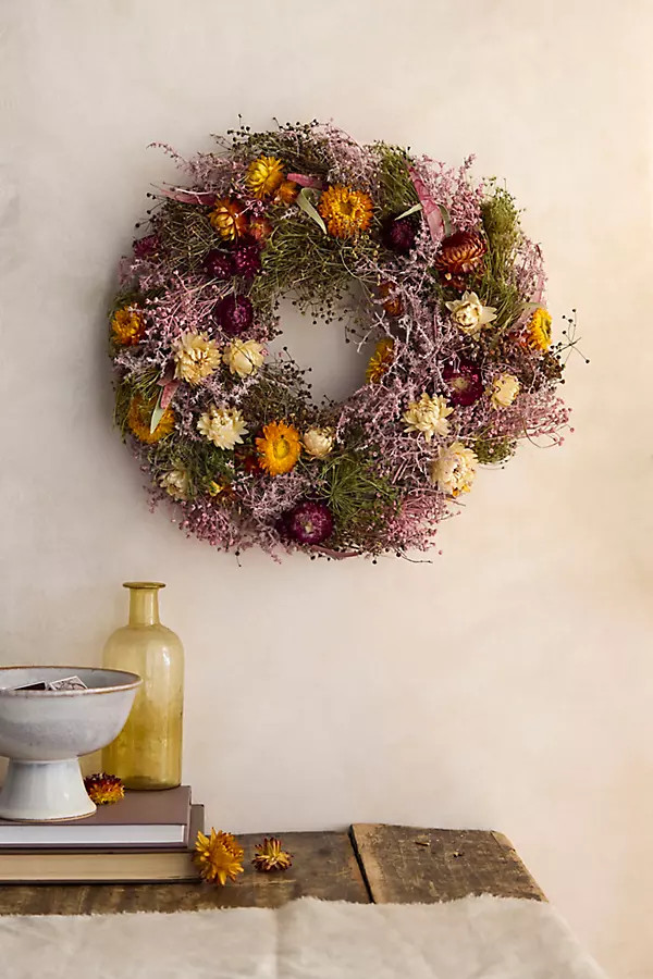 Blooming Garden Dried Wreath | Terrain