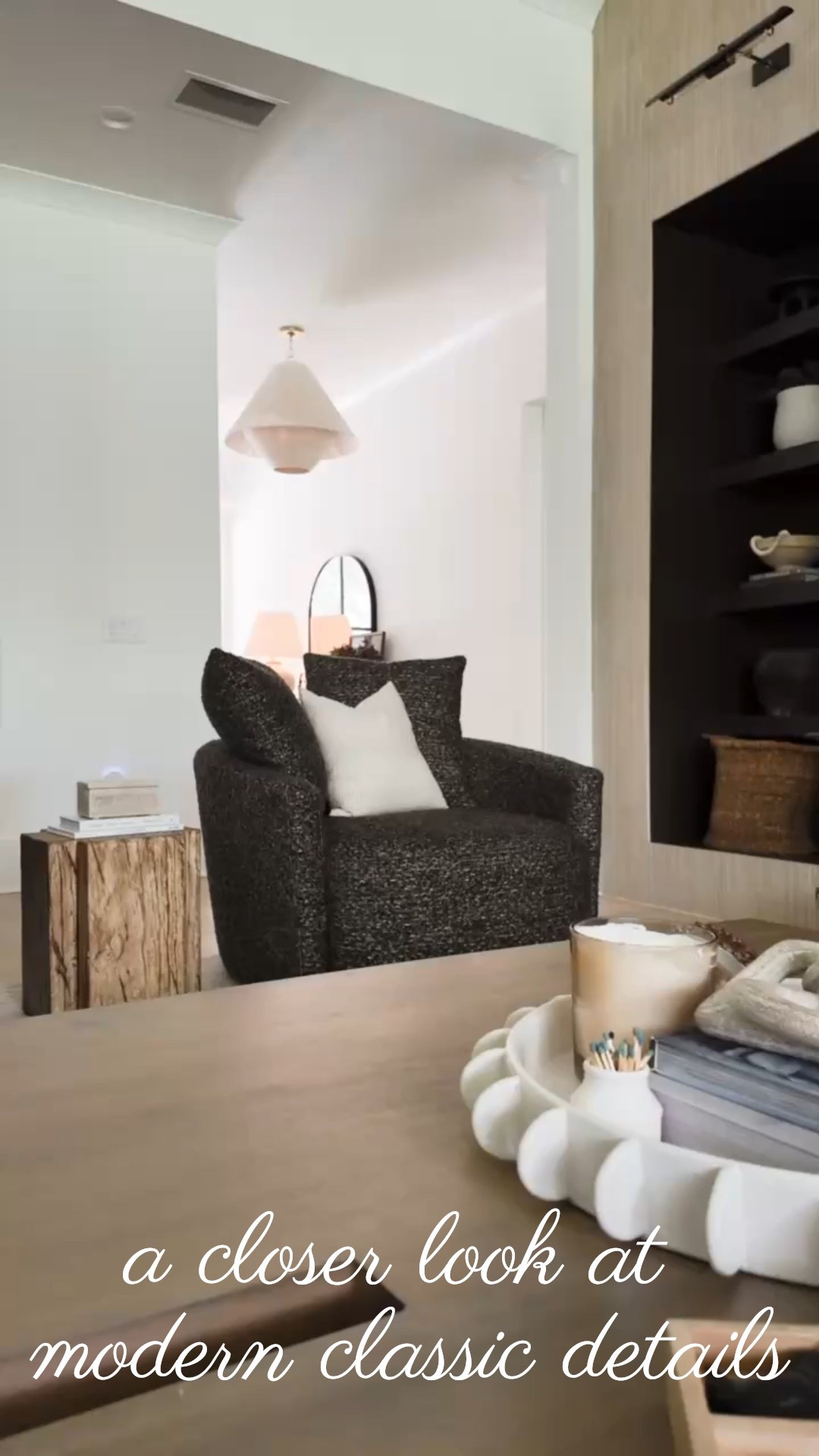✨ It’s the details that transform a space. From the sculptural tray and stacked coffee table books to warm woven textures and sleek built-ins, this Modern Classic living room proves that layering neutrals never has to feel boring. 🤎 Cozy, timeless, and effortlessly stylish.

Do you want to bring our dreamy Modern Classic style interior design into your own home? 🏡 You’re in luck! Reserve our Online Interior Design packages today -> https://porcheandco.com/edesign ✨ We can’t wait to work with you & design your home with #porcheandco

#porcheandco #modernclassic #coffeetablestyling #livingroomdesign #neutralstyle #modernclassicstyle #interiorinspiration #homedecorideas #livingroomgoals #interiorstyling


#LTKOver40 #LTKHome #LTKStyleTip