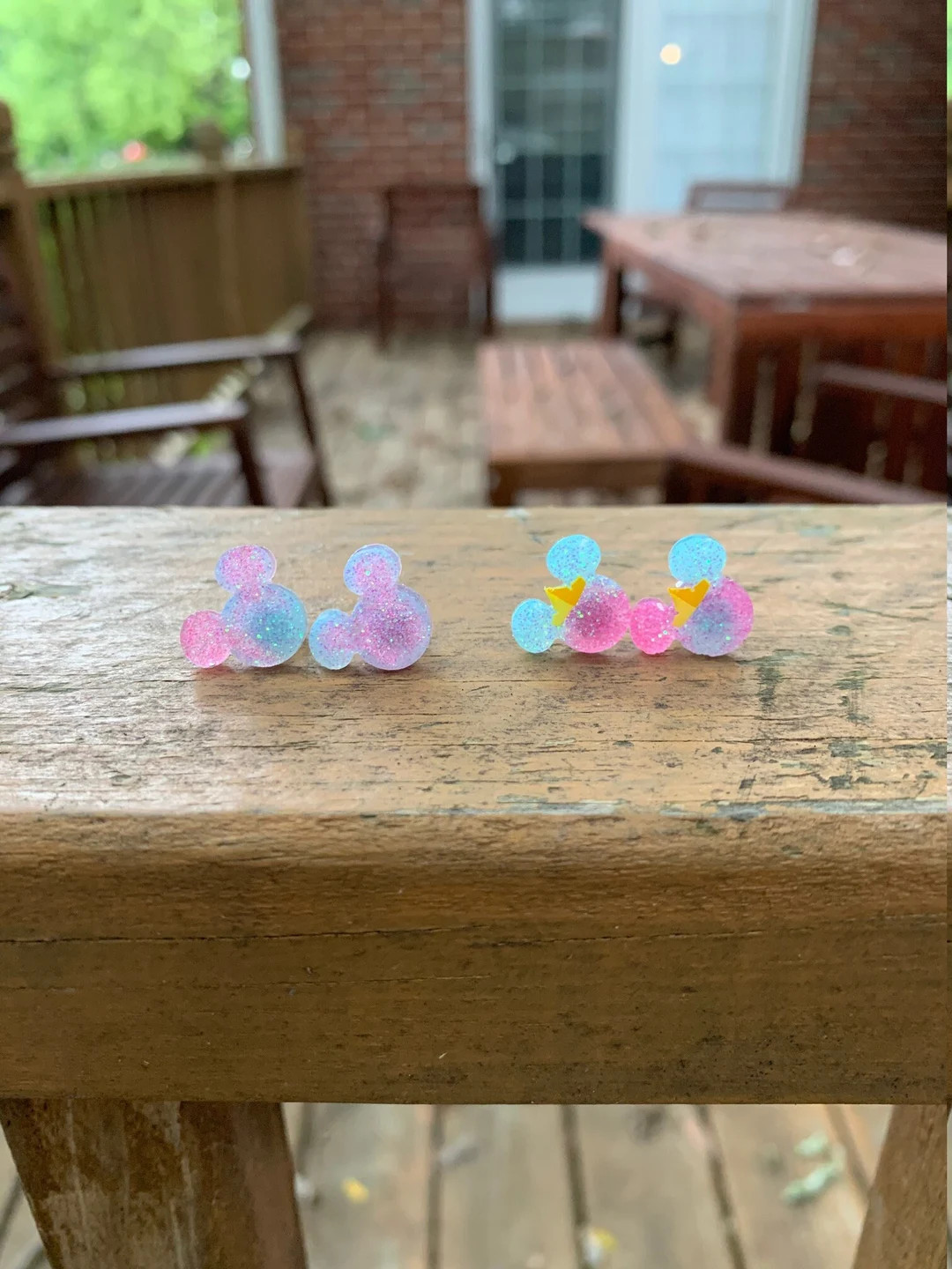 Make It Pink, Make It Blue Sleeping Beauty Mouse Ears Inspired Stud Earrings - Etsy | Etsy (US)