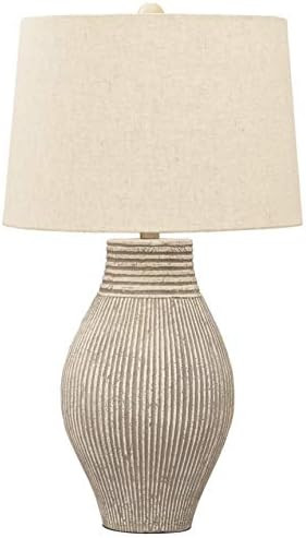 Signature Design by Ashley Layal Casual 29" Textured Paper Composite Carved Base Single Table Lam... | Amazon (US)