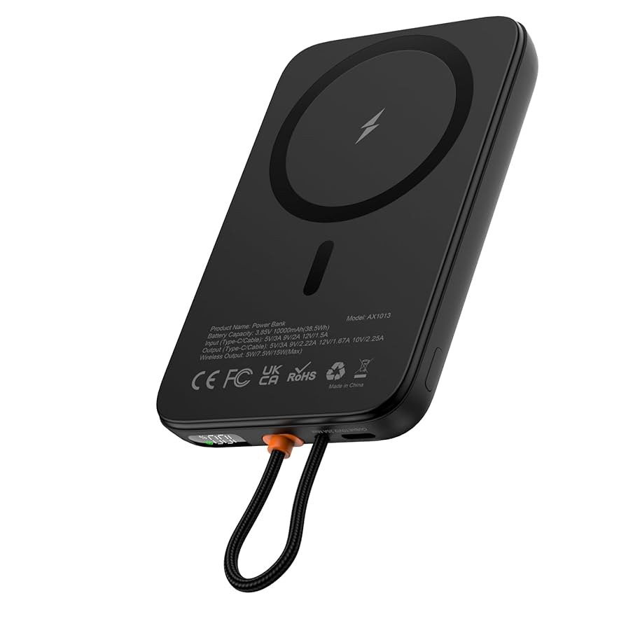 AsperX for Magsafe Battery Pack, 10000mAh Power Bank, Wireless Charging 15W Max and 22.5W Wire Ch... | Amazon (US)