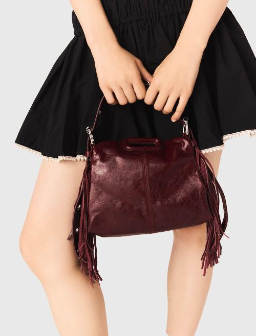 Crackled leather Miss M Mini bag | Maje US | Maje US