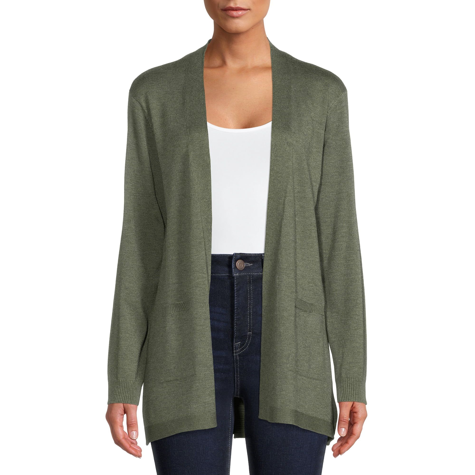 Time and Tru Open Front Cardigan | Walmart (US)