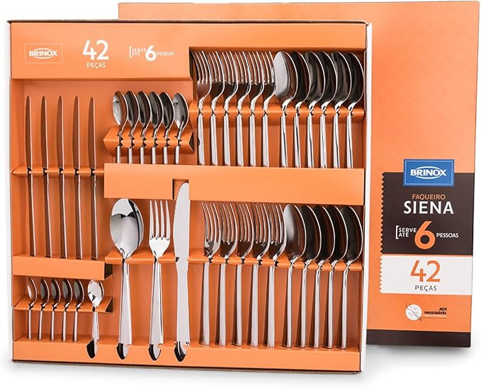 Brinox - Faqueiro Siena 42 Peças - Aço Inox | Amazon (BR)