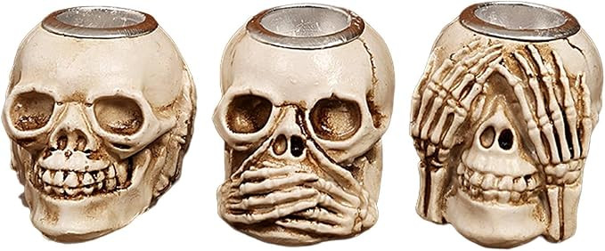 Skeleton Tea Light Holder | Gothic Resin Skeleton Skull Candle Holder | Spooky Tealight Cup for H... | Amazon (CA)
