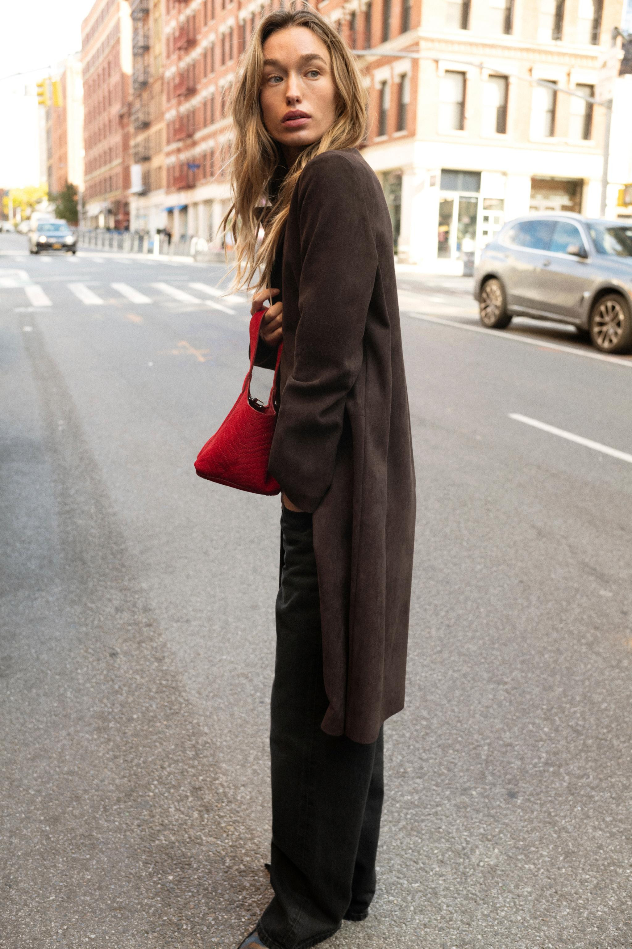 FAUX SUEDE TAILCOAT | Zara US