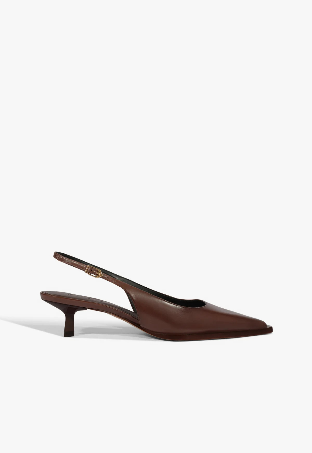 Daria Sling Brown Low Stiletto Heel Pump | Schutz (US)