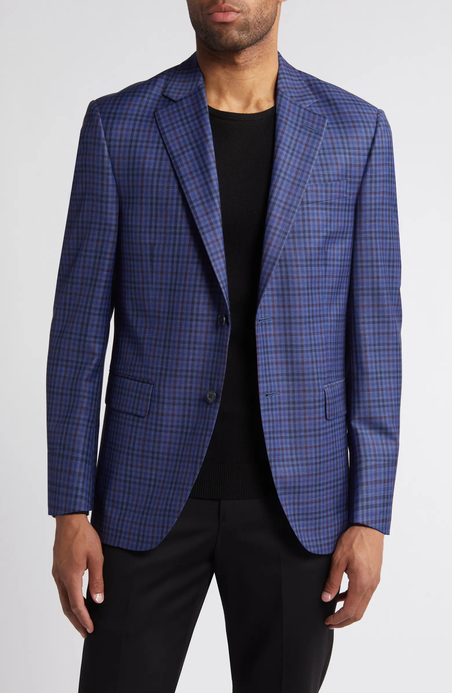Peter Millar Flynn Classic Fit Check Wool Sport Coat | Nordstrom | Nordstrom