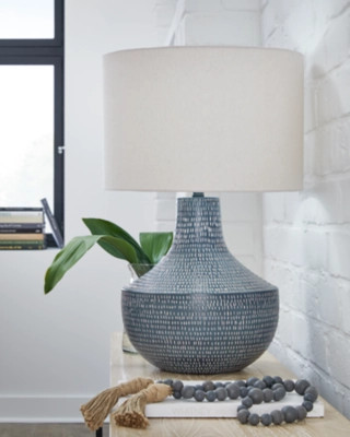 Schylarmont Table Lamp, Antique Gray/White | Ashley Homestore