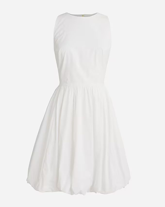 Bubble-skirt A-line mini dress in cotton poplin | J.Crew US