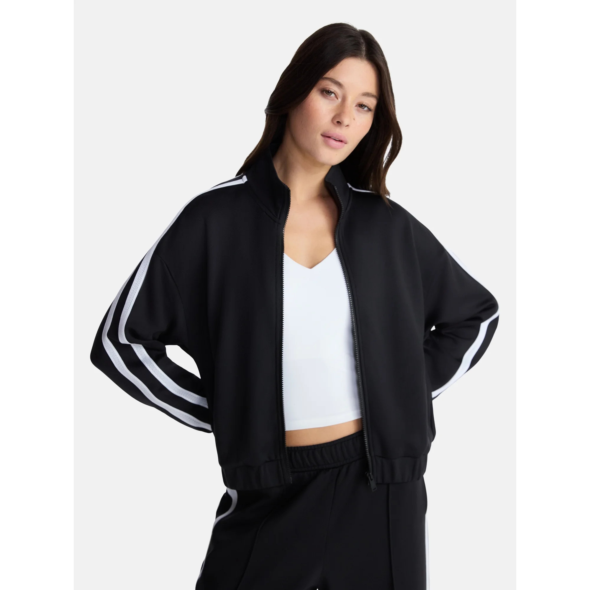 Avia Women's Pique Knit Tennis Jacket, Sizes XS-XXXL | Walmart (US)