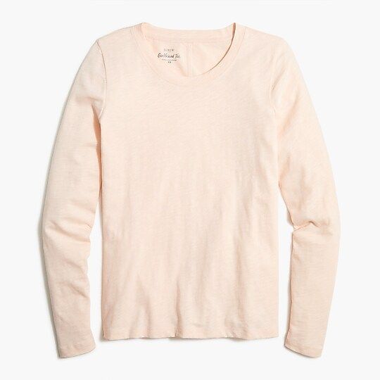 Long-sleeve crewneck girlfriend tee | J.Crew Factory