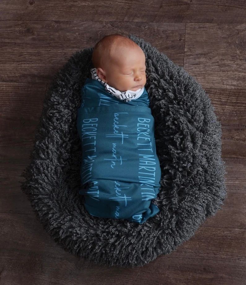 Personalized Baby Swaddle Blanket Custom Name Swaddle | Etsy | Etsy (US)