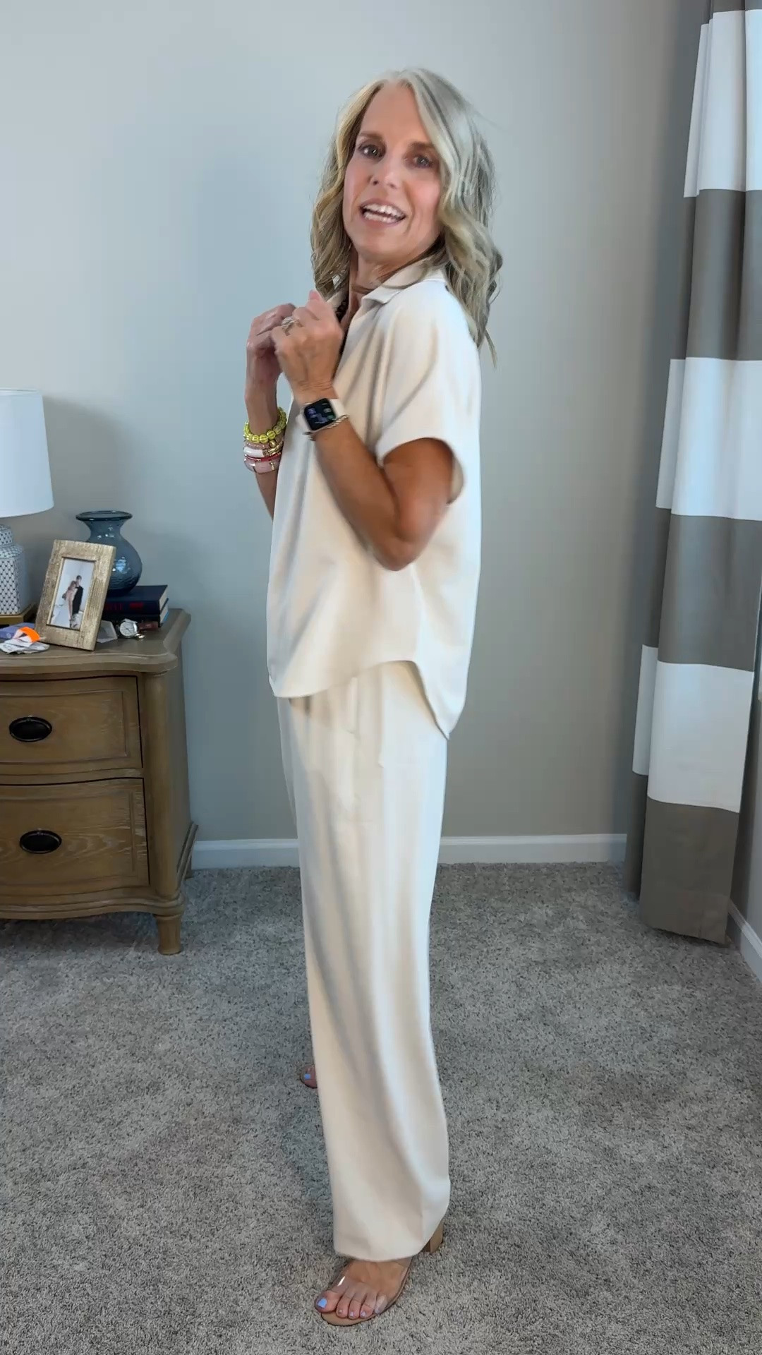 Wearing XS top and small pants. Use LISAXSPANX for 15% off your first order. These are such great workwear and travel pieces, but also just fun to wear everyday for a pulled together look.

#LTKdayinmylife #LTKootd #LTKOver40
