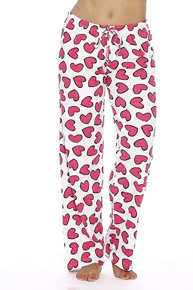 100% Cotton Jersey Knit Fun Print Women Pajama Pants Sleepwear | Amazon (US)