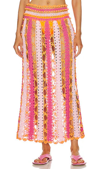 X Revolve Argento Skirt in Pink & Peach | Revolve Clothing (Global)
