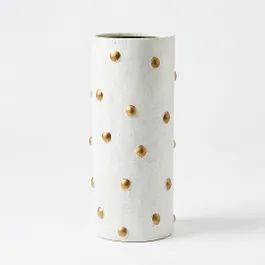 AMARILLO_Amarillo Spot Vase / Cream & Gold | Bed Bath N' Table