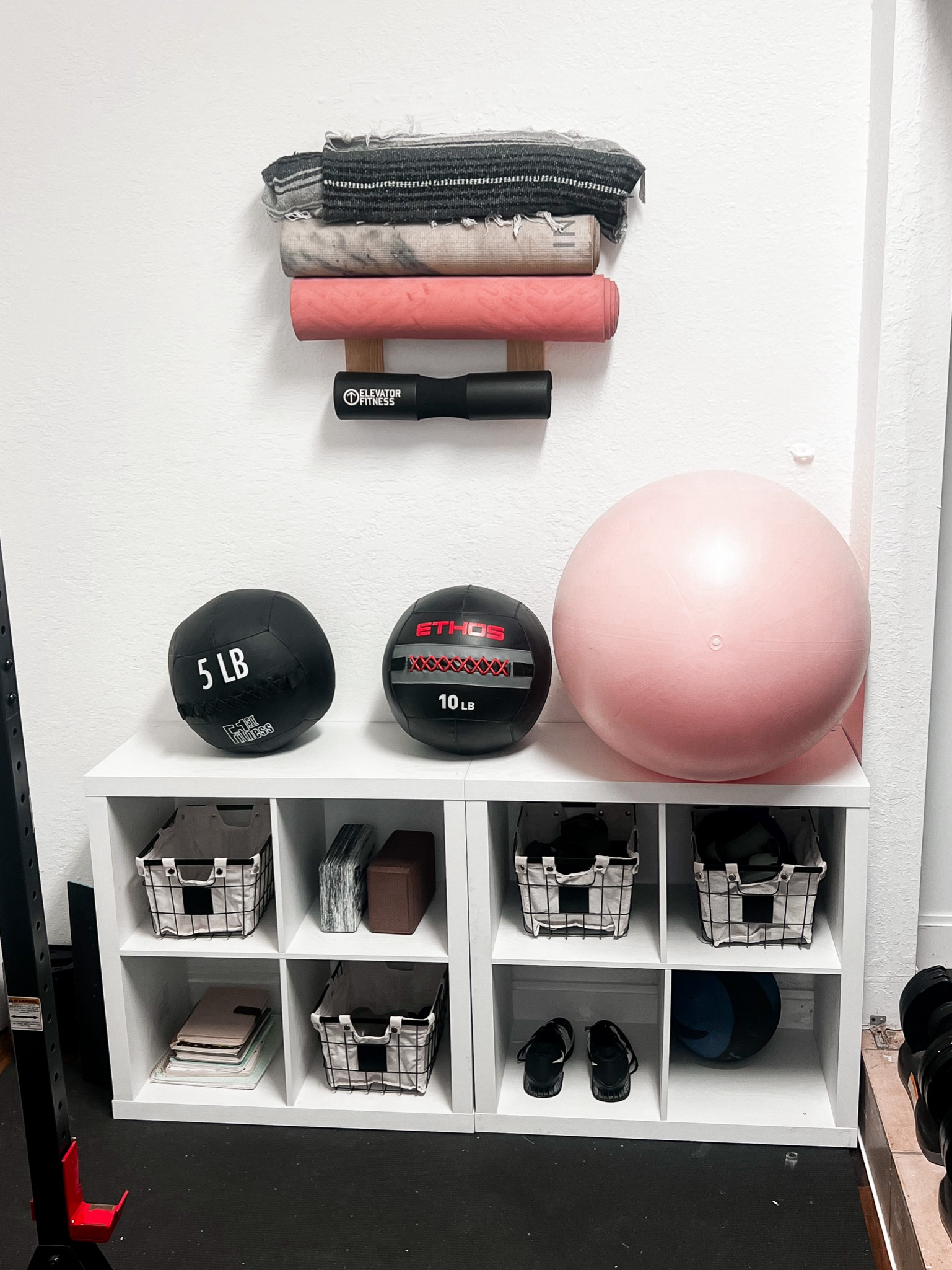 Home Gym Organization 

#yogarack #matrack
#fitness #gym #homegym #workout #workoutathome 

#LTKhome #LTKActive