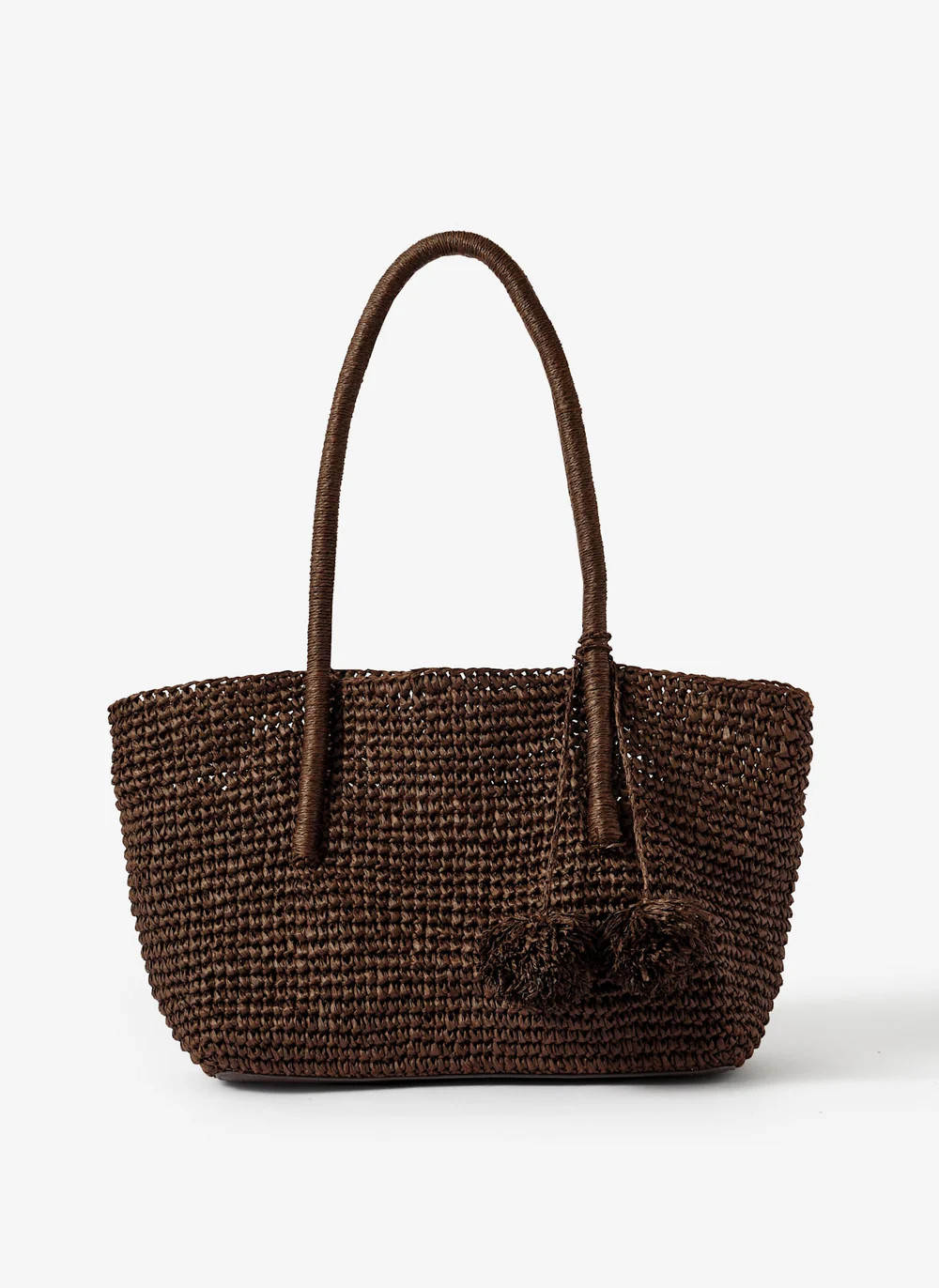 Blake Neutral Stripe Woven Tote Bag | Mint Velvet