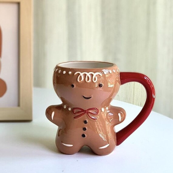 Ginger Cookie Ceramic Coffee Cup Funny Christmas Table | Etsy | Etsy (US)