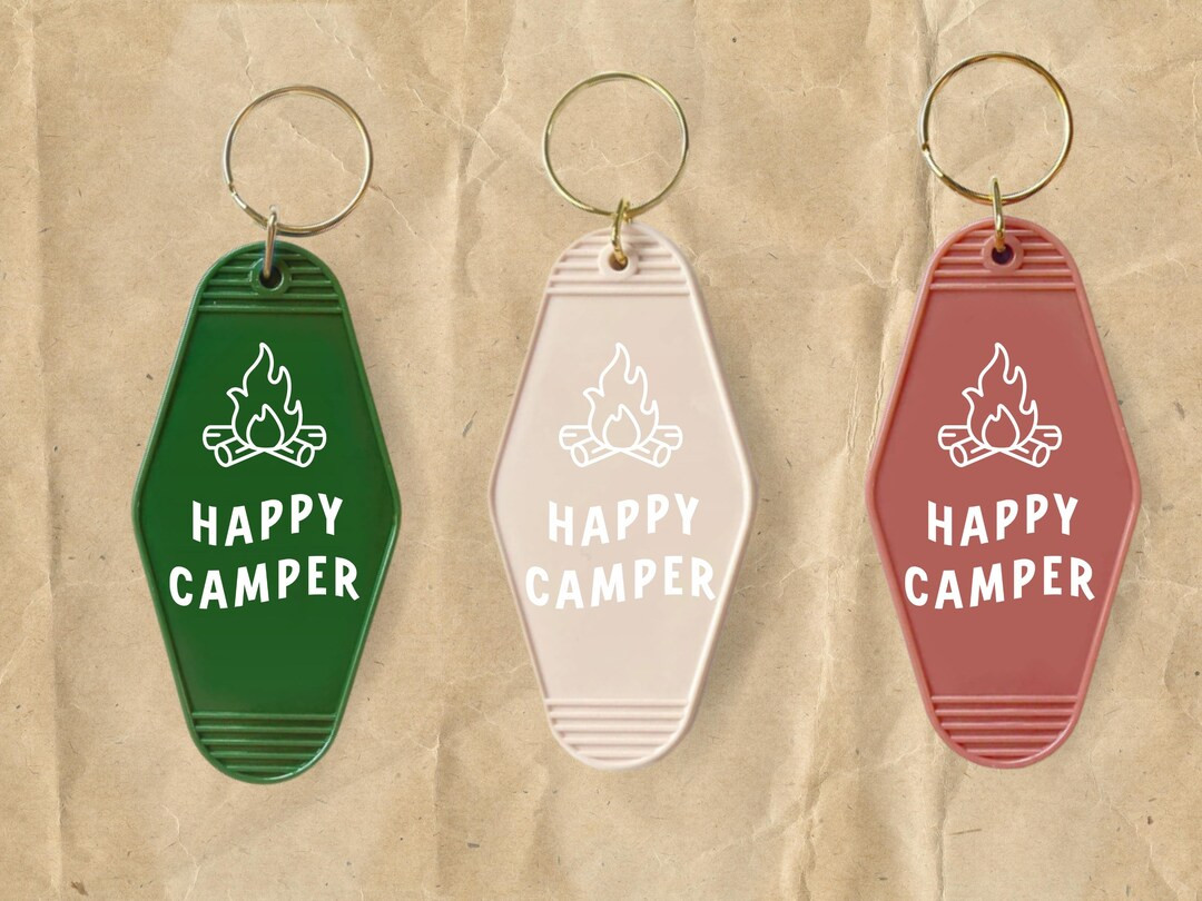 Happy Camper Bachelorette Motel Keychain Camp Bachelorette Trip Bridesmaid and Maid of Honor Prop... | Etsy (US)