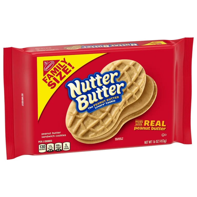 Nutter Butter Family Size Peanut Butter Sandwich Cookies, 16 oz | Walmart (US)