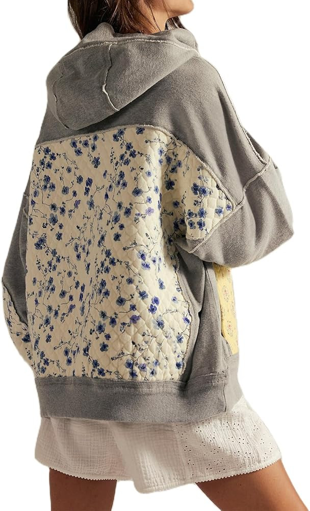 Hoodies for Teen Girls Long Sleeve Flower Hibiscus Graphic Print Pullover Sweatshirt Cute Floral ... | Amazon (US)