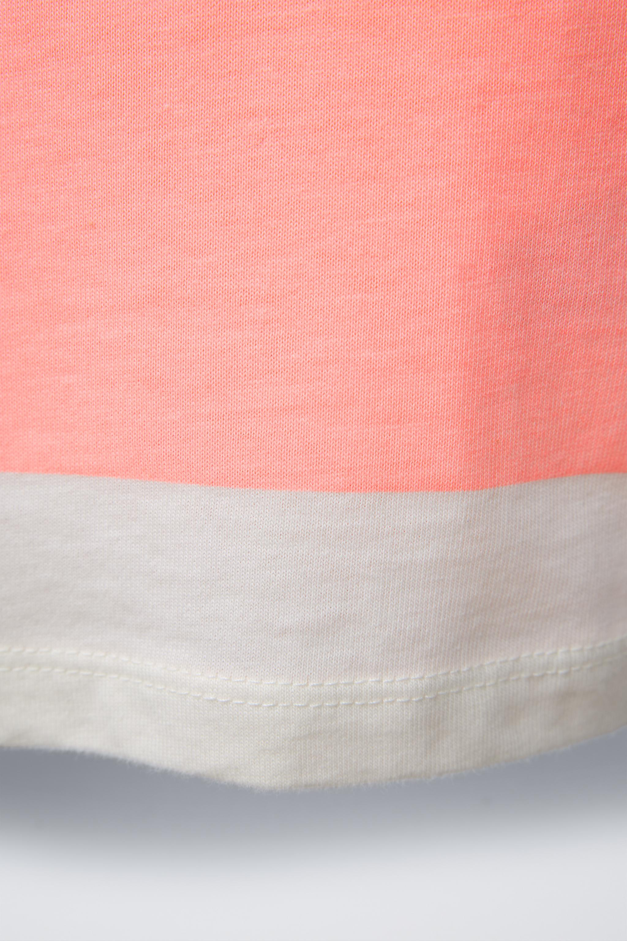 STRIPED T-SHIRT WITH EMBROIDERED TEXT | Zara US