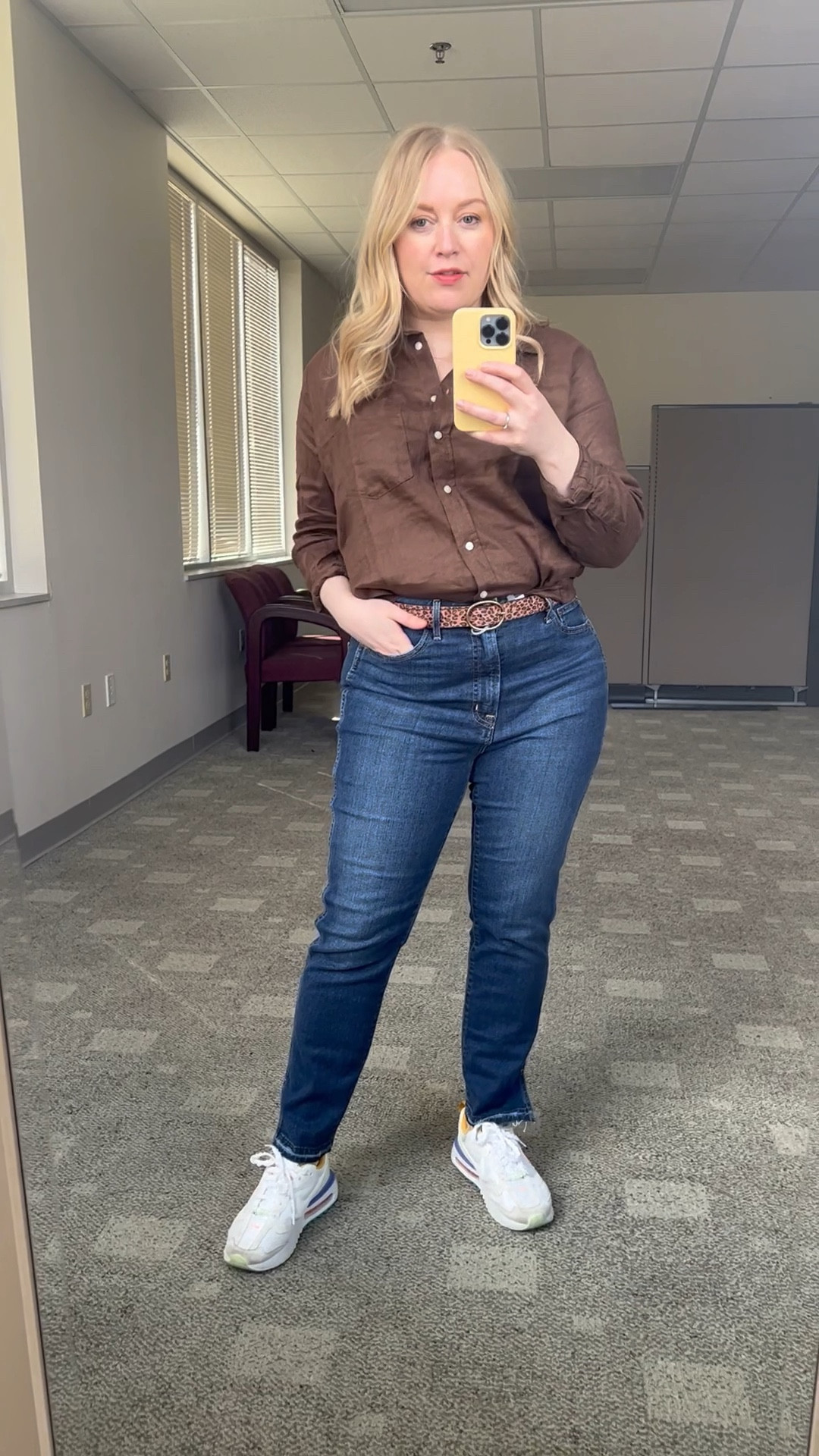 Great linen shirt. It’s long so I’m wearing a medium petite  