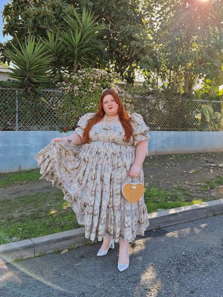Plus size coquette dress. Romantic plus size outfit. 

Use code FlyForAGinger to save 10% off at Selkie! 

#LTKplussize #LTKstyletip