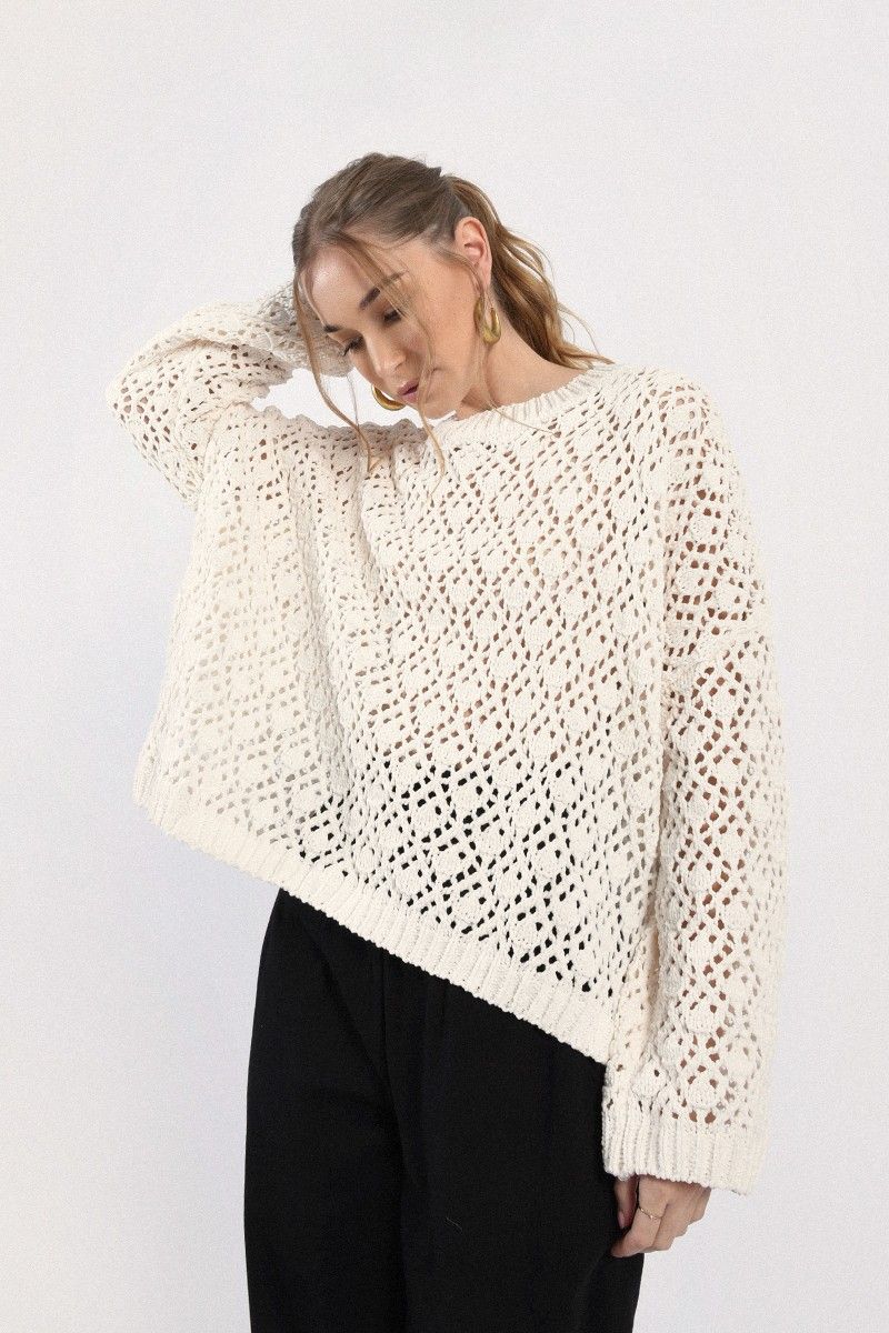 Stitch knit loose jumper - Molly Bracken E-Shop | Molly Bracken