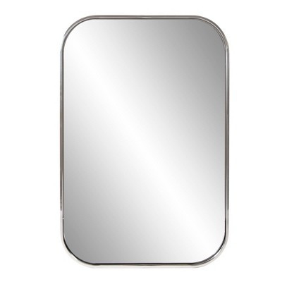 Howard Elliott 36"x24" Milo Stainless Steel Framed Rectangular Wall Mirror Silver | Target