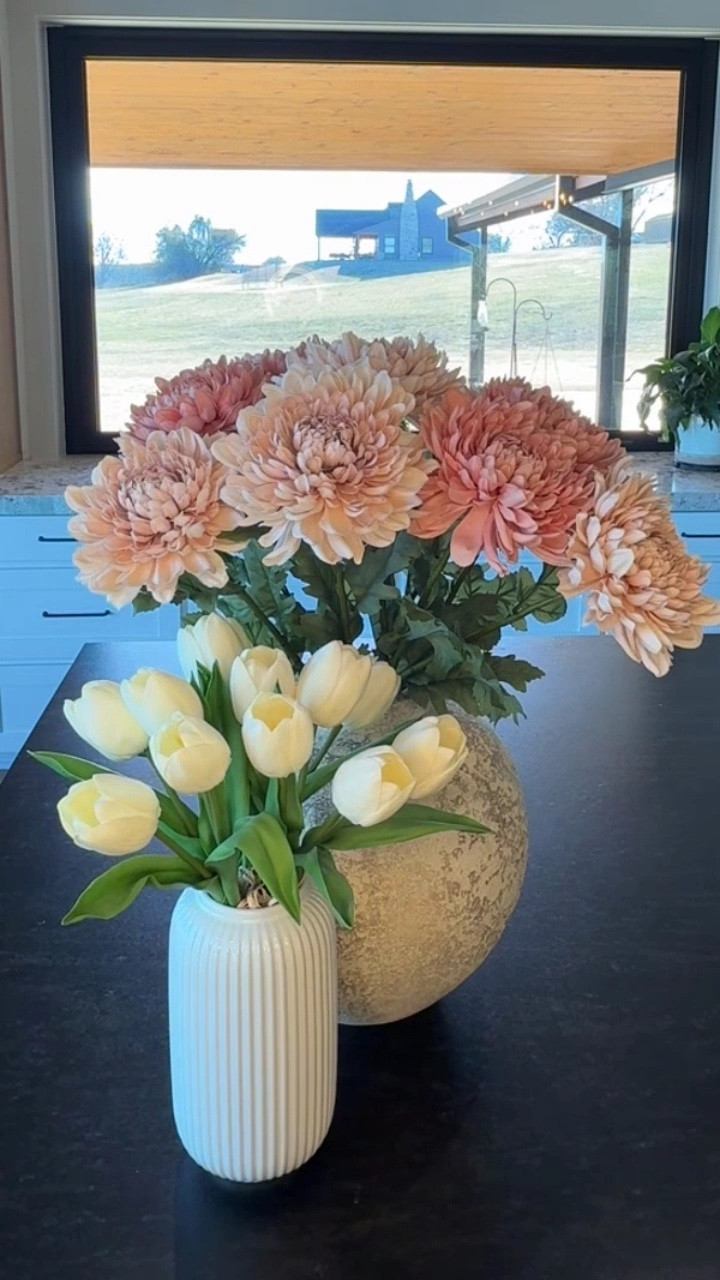 Changing over from winter to spring. Bye bye pine stems and hello tulips and chrysanthemum flower stems  

#LTKSaleAlert #LTKSeasonal #LTKHome