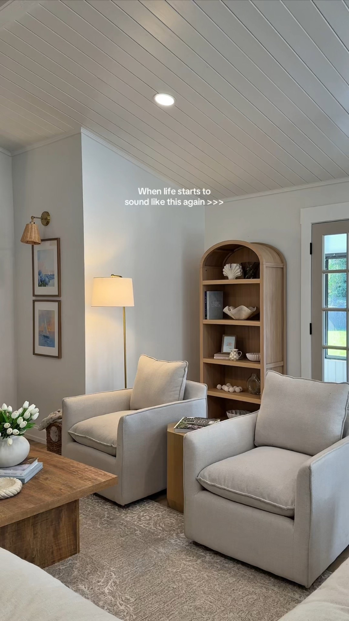 Living room links: bookcase, chairs, coffee table, wall sconce, picture frames, and floor lamp 🔗💛✨ (frames are 16x20 matted to 11x14)