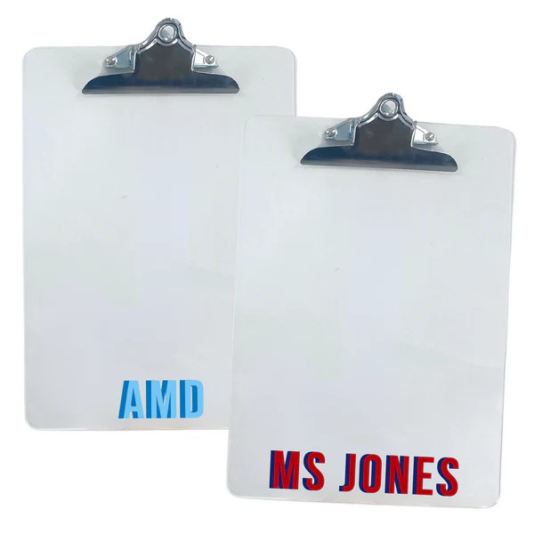 Shadow Monogram Acrylic Clipboard | Sprinkled With Pink