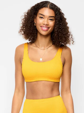 Ribbed Scoop-Neck Swim Top | Old Navy (US)