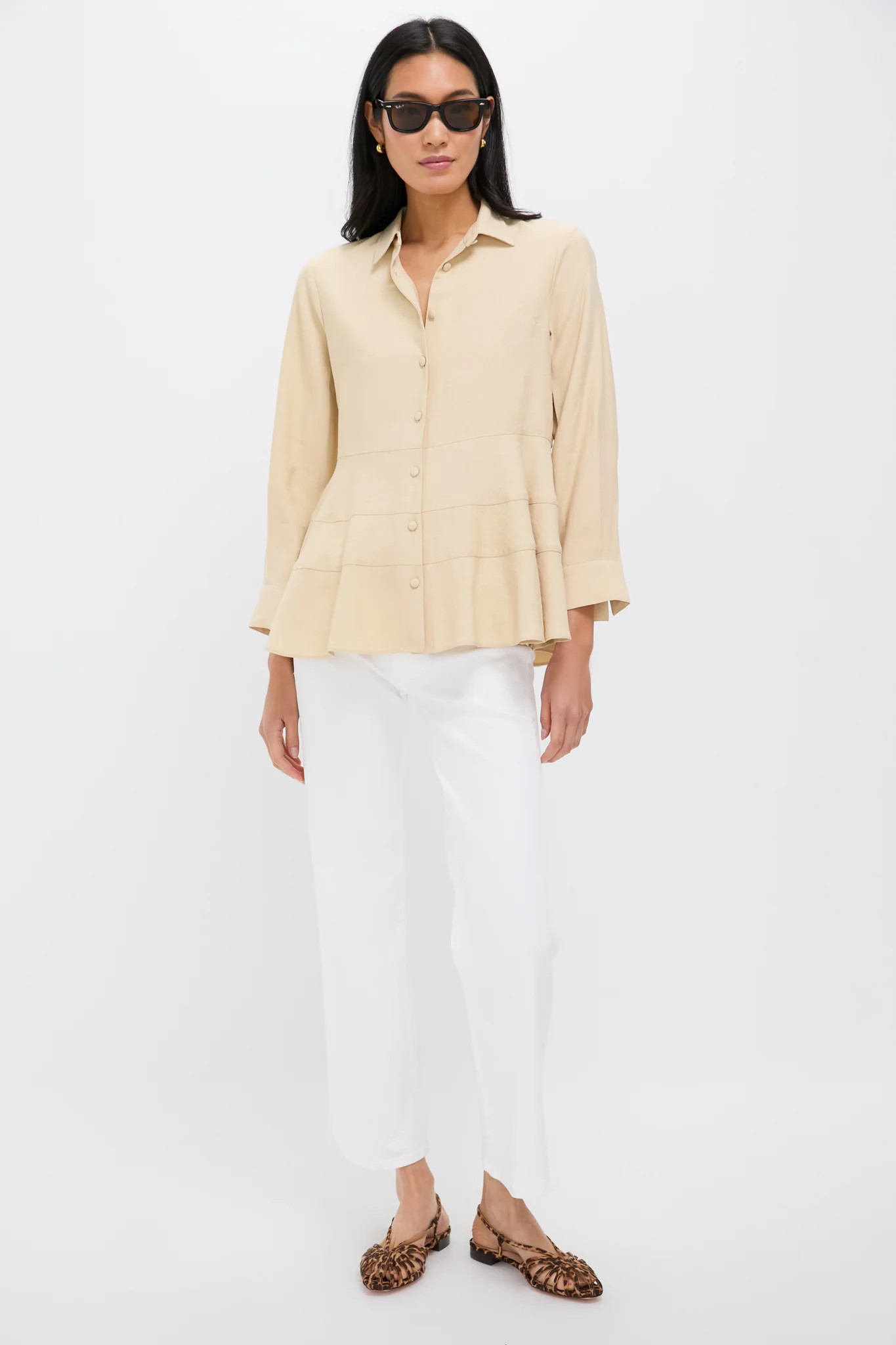 Tan Ashlen Blouse | Tuckernuck (US)