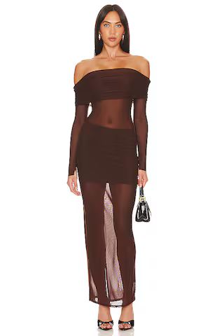 Lovers and Friends x Anja Dujaković  Fio Maxi Dress in Chocolate Brown from Revolve.com | Revolve Clothing (Global)