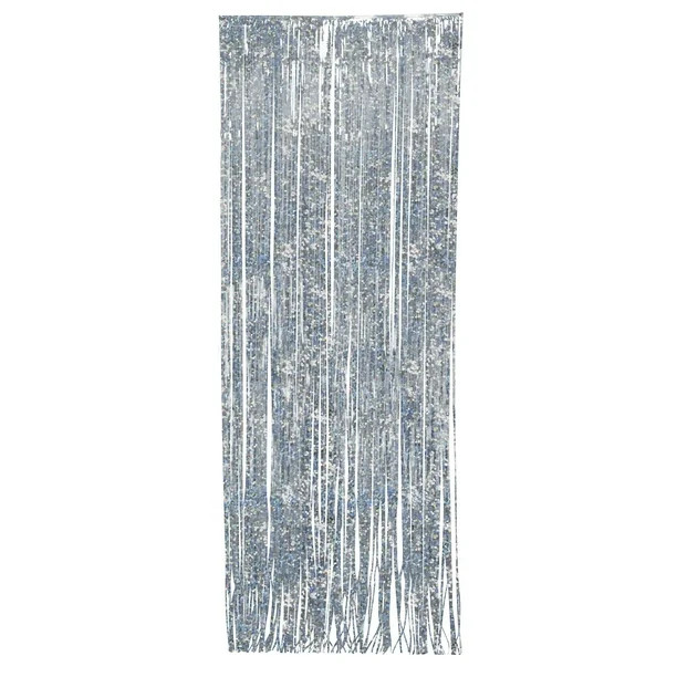 Way to Celebrate Silver Prismatic Door Curtain 1 ct, 3" x 96" - Walmart.com | Walmart (US)