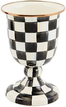 MACKENZIE-CHILDS Pedestal Vase, Decorative Centerpiece and Flower Holder, Black-and-White Courtly... | Amazon (US)