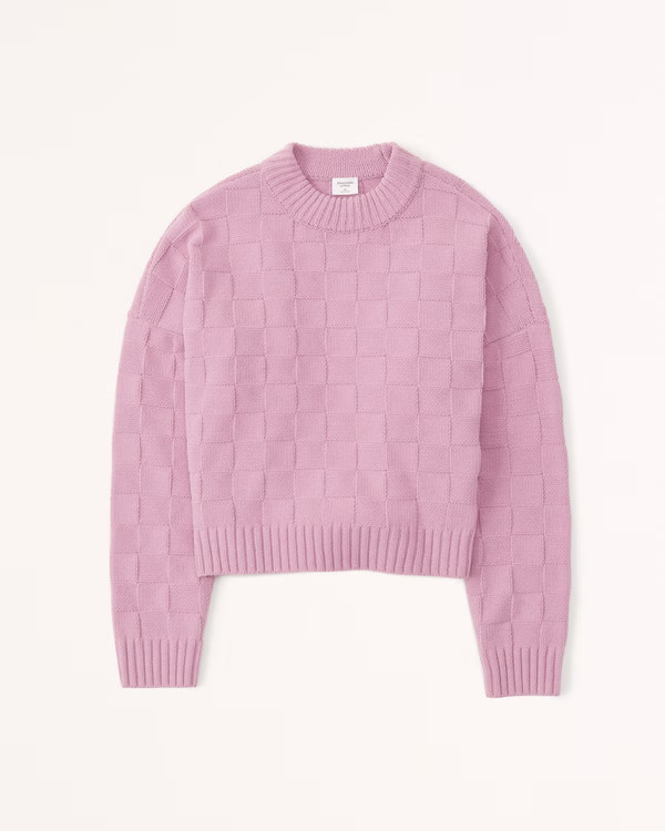 Women's Checkerboard Classic Crew Sweater | Women's Tops | Abercrombie.com | Abercrombie & Fitch (US)
