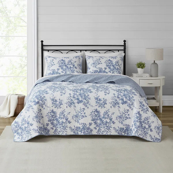 Philomena Cotton Floral Quilt Set | Wayfair North America