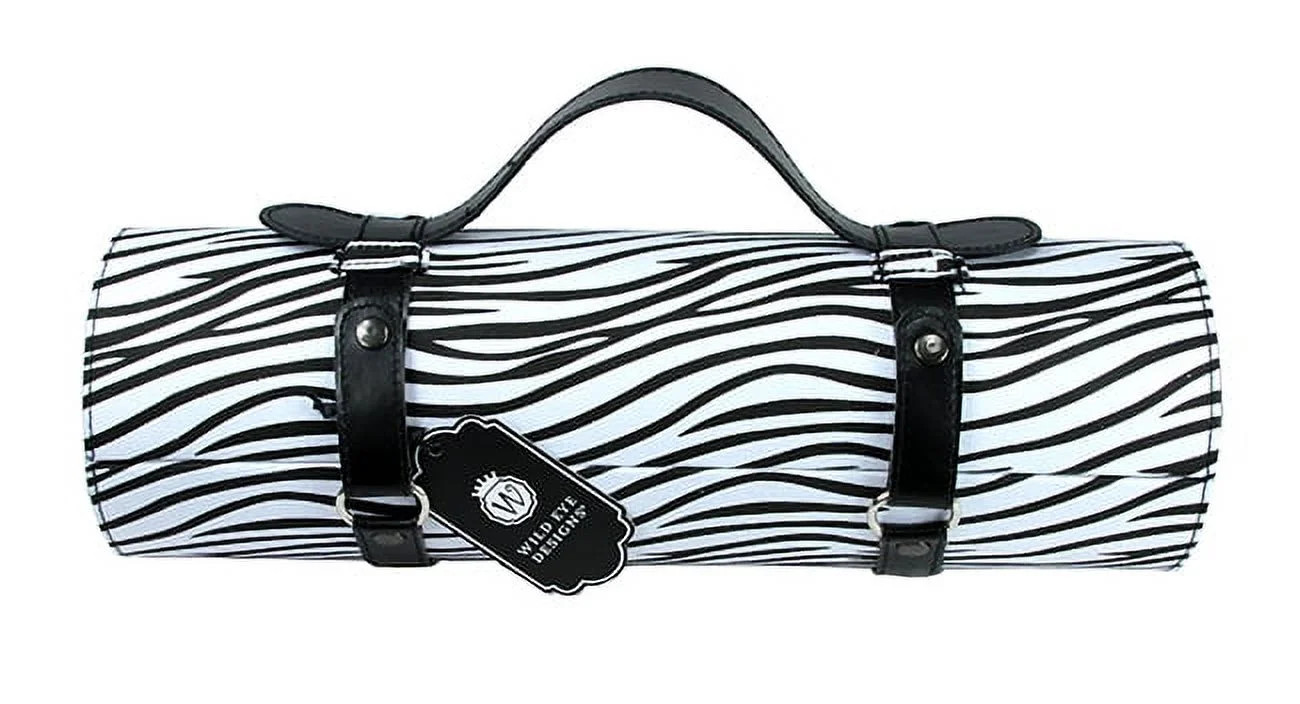 13.25" Fashion Avenue Stylish Black Zebra Print Wine Bottle Carrier Purse | Walmart (US)