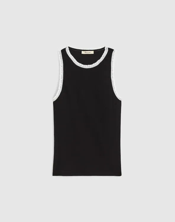 Lace-Trim Ribbed Tank | Madewell